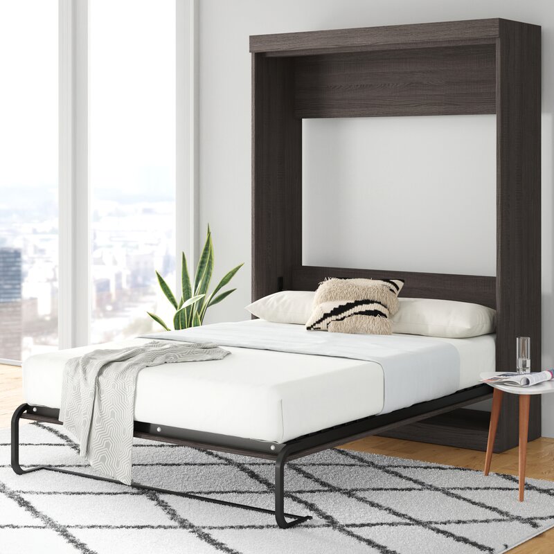 Murphy bed from Wayfair, fold up and gray